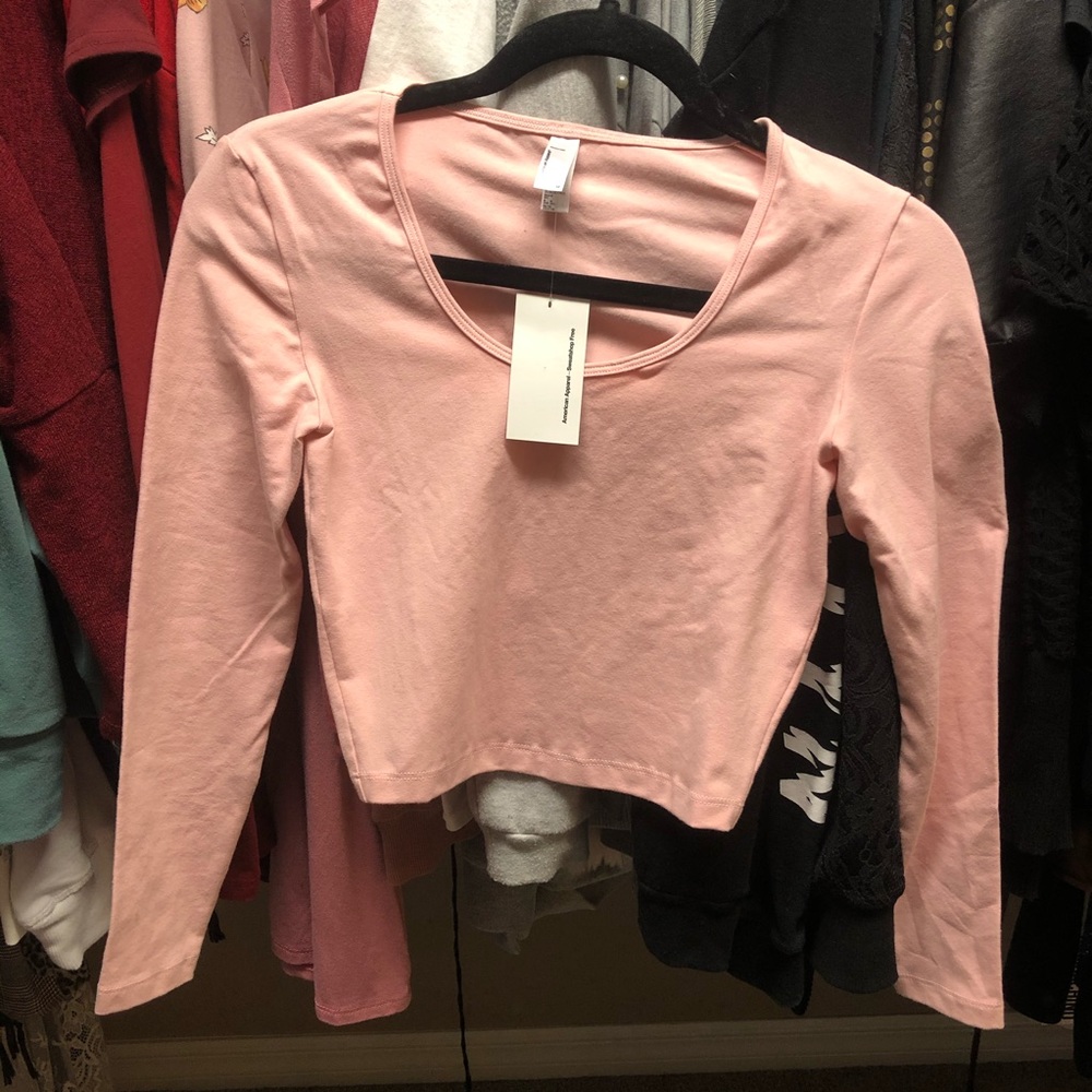 American Apparel Pretty In Pink Reed Top - M - Picture 2 of 6